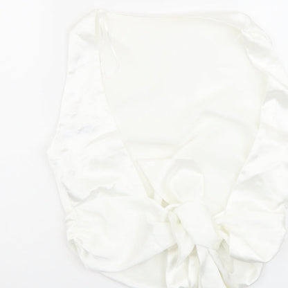 Womens UK Size L Zara Ivory Cropped Tank