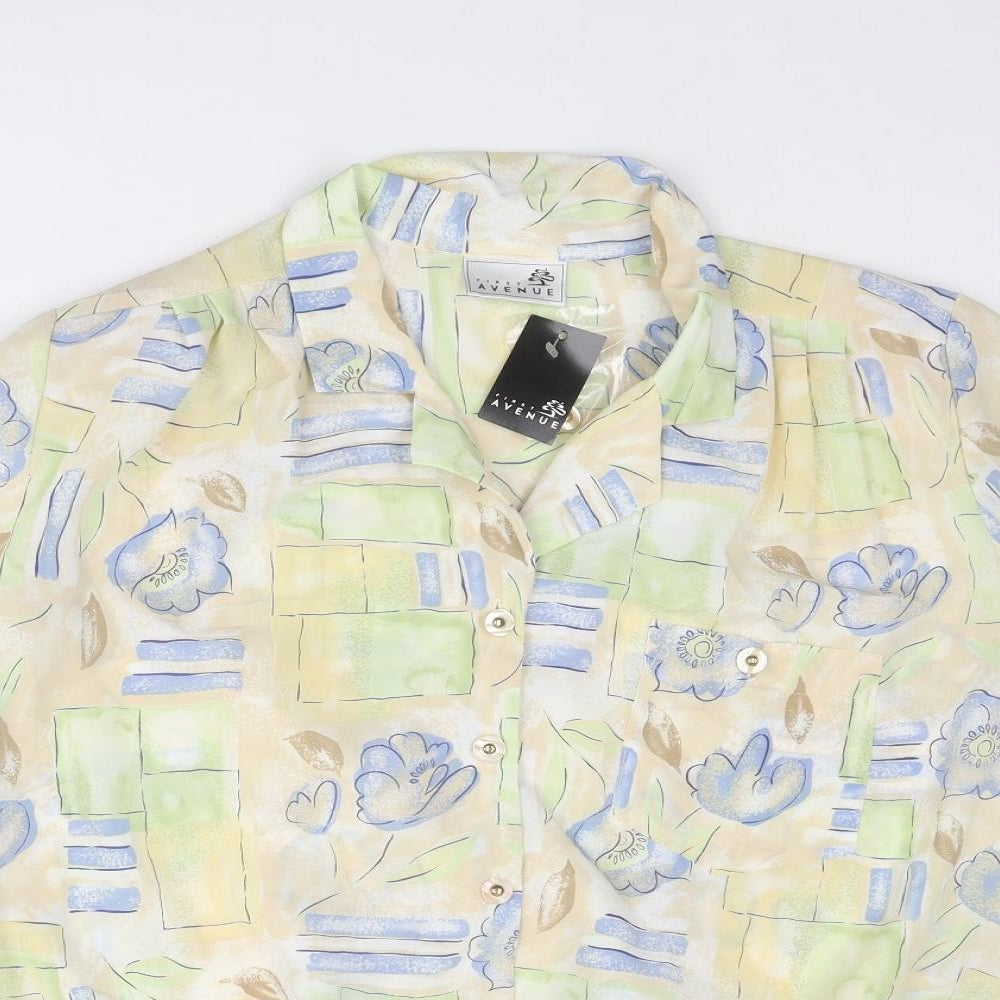 Womens UK Size 18 First Avenue Multicoloured Basic Button-Up
