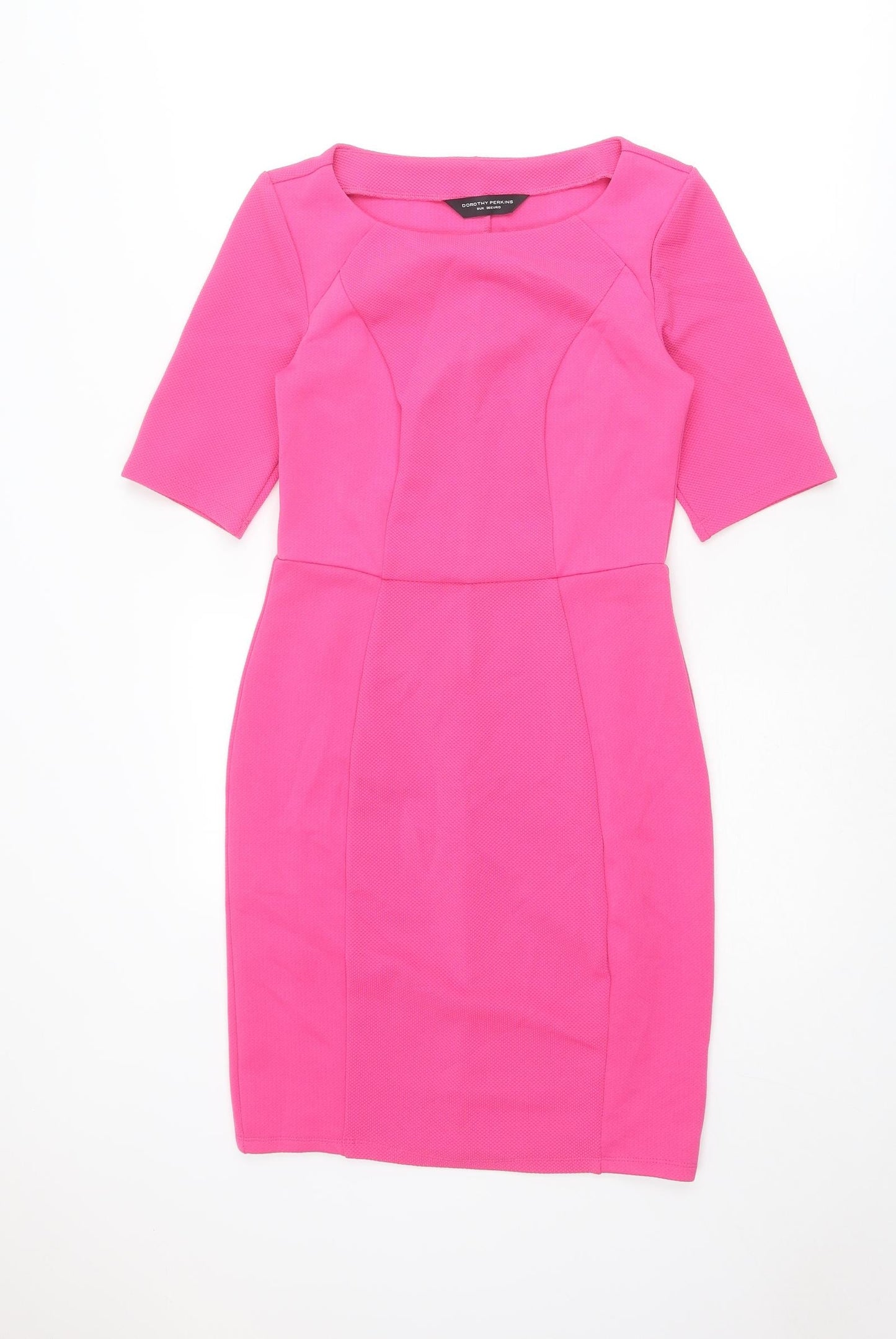 Dorothy Perkins Womens Pink Polyester Shift Size 8 Boat Neck Pullover