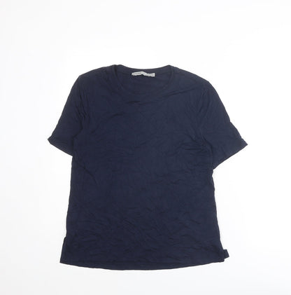 Womens UK Size S Oasis Blue Basic T-Shirt