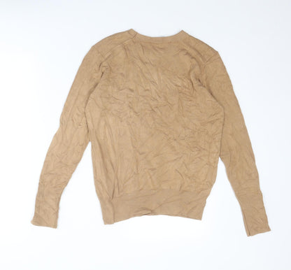 Womens UK Size L Zara Beige Pullover Jumper