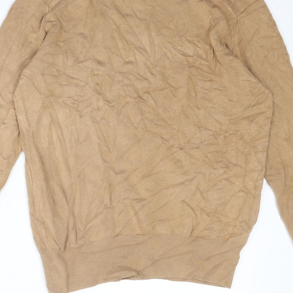 Womens UK Size L Zara Beige Pullover Jumper