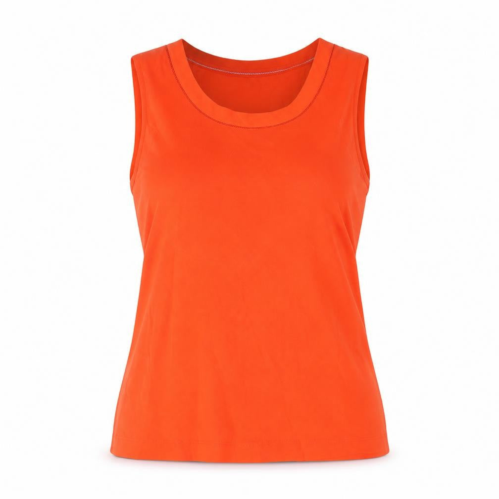 Womens UK Size L French Connection Red Basic Tank
