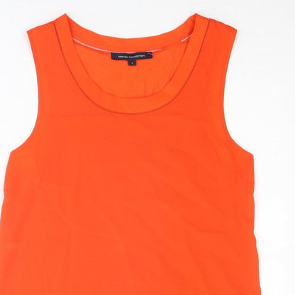 French Connection Womens Red Polyester Basic Tank Size L Round Neck