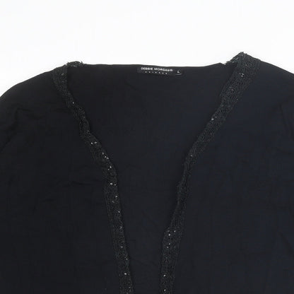 Womens UK Size L Debbie Morgan Black Cardigan Jumper