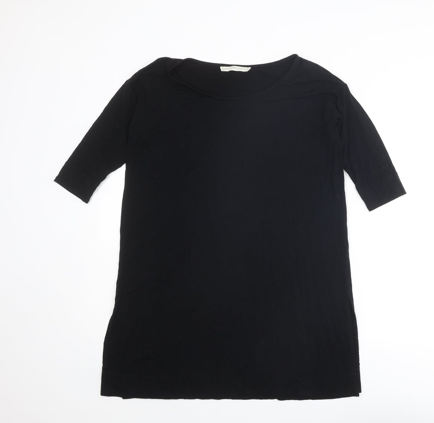 Womens UK Size XS Peruvian Connection Black Basic T-Shirt