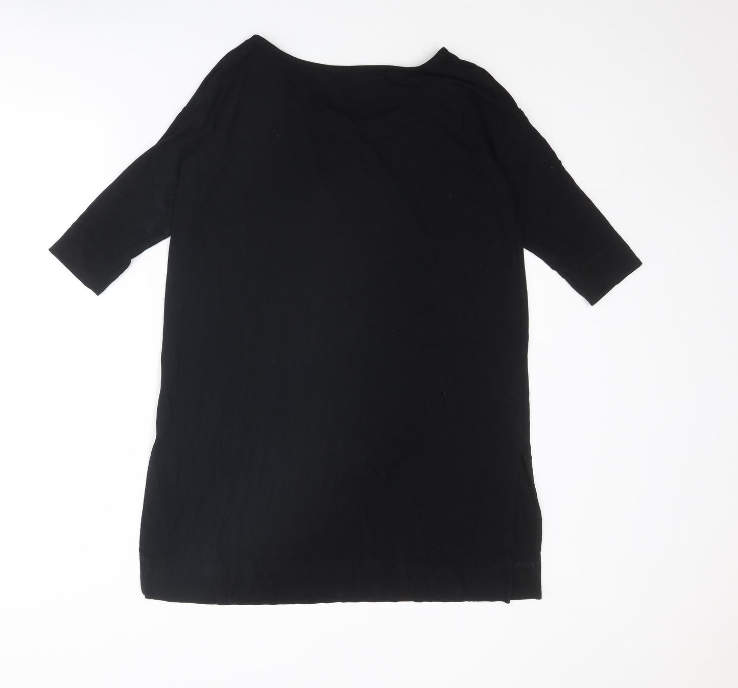 Womens UK Size XS Peruvian Connection Black Basic T-Shirt