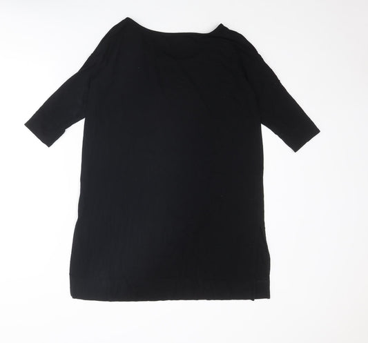 Womens UK Size XS Peruvian Connection Black Basic T-Shirt