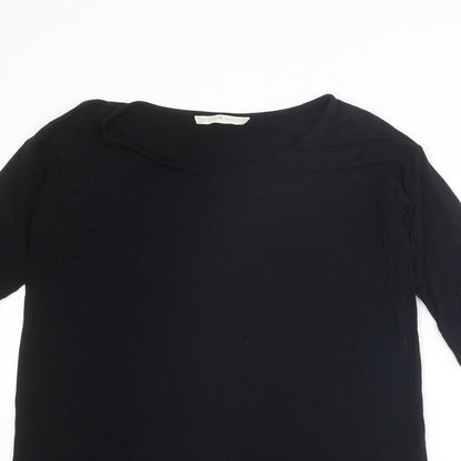 Womens UK Size XS Peruvian Connection Black Basic T-Shirt