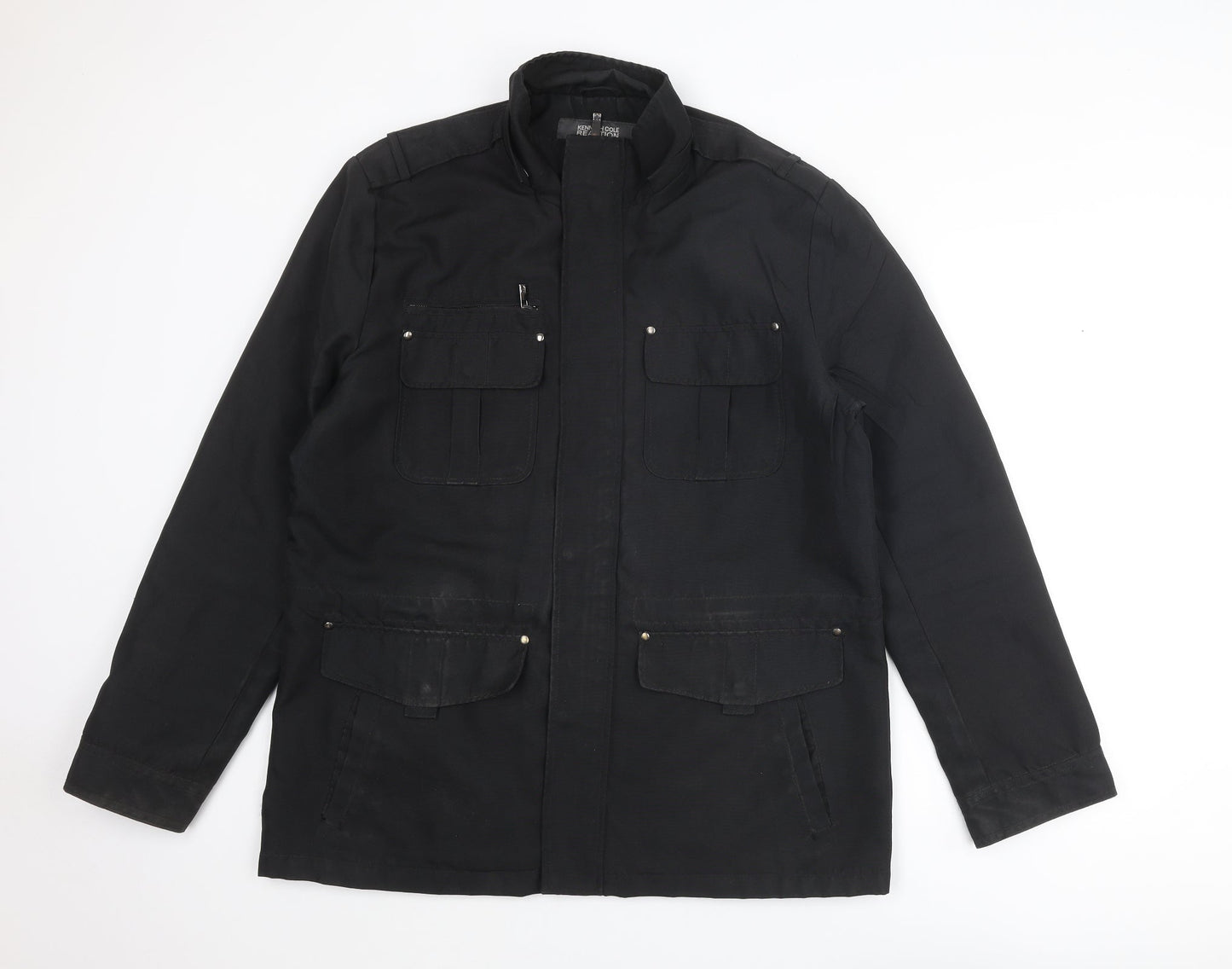 Mens UK Size L Kenneth Cole Reaction Black Pea Coat