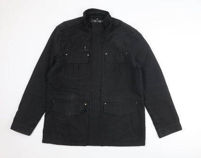 Mens UK Size L Kenneth Cole Reaction Black Pea Coat
