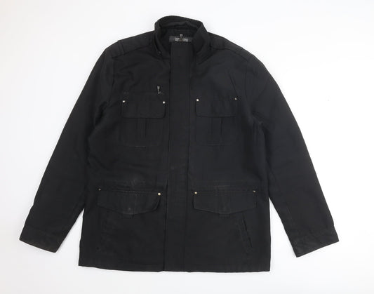 Mens UK Size L Kenneth Cole Reaction Black Pea Coat