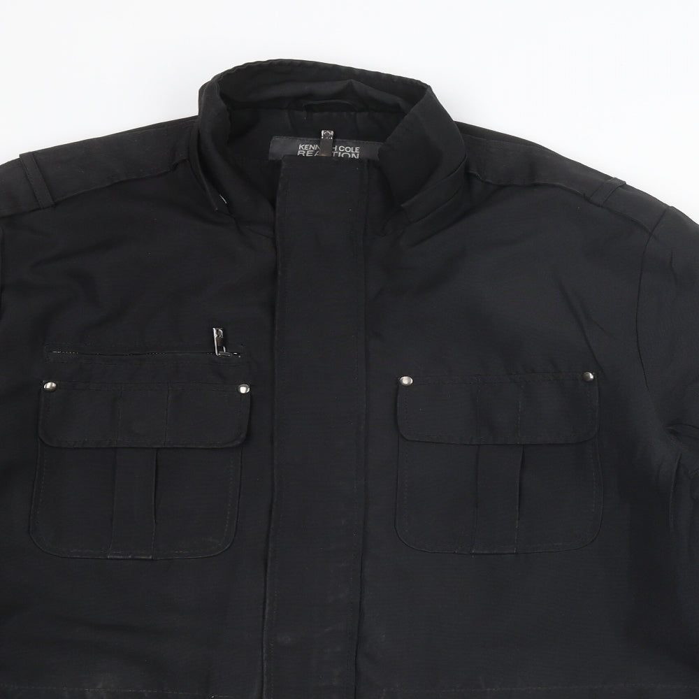 Mens UK Size L Kenneth Cole Reaction Black Pea Coat