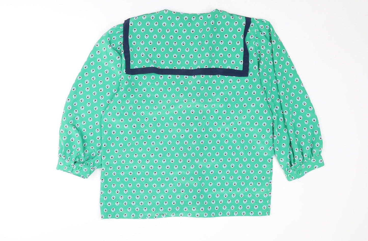 Womens UK Size 14 Country Casuals Green Basic Button-Up