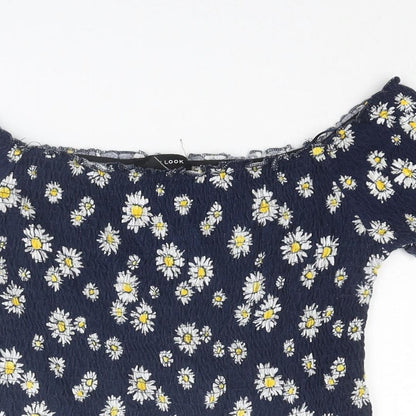 Womens UK Size 14 New Look Blue Basic Blouse