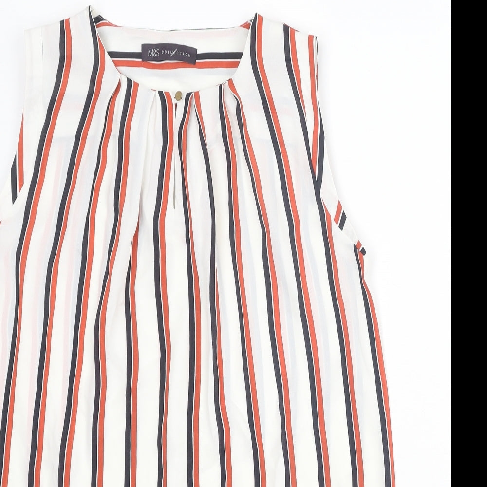 Womens UK Size 8 Marks and Spencer Multicoloured Basic Blouse