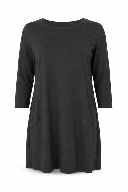 H&M Womens Grey Polyester Shift Size L Round Neck Pullover