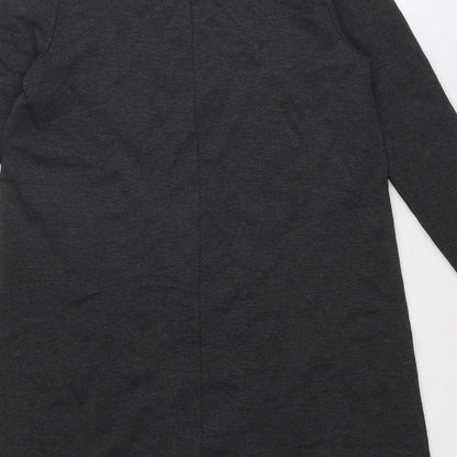H&M Womens Grey Polyester Shift Size L Round Neck Pullover