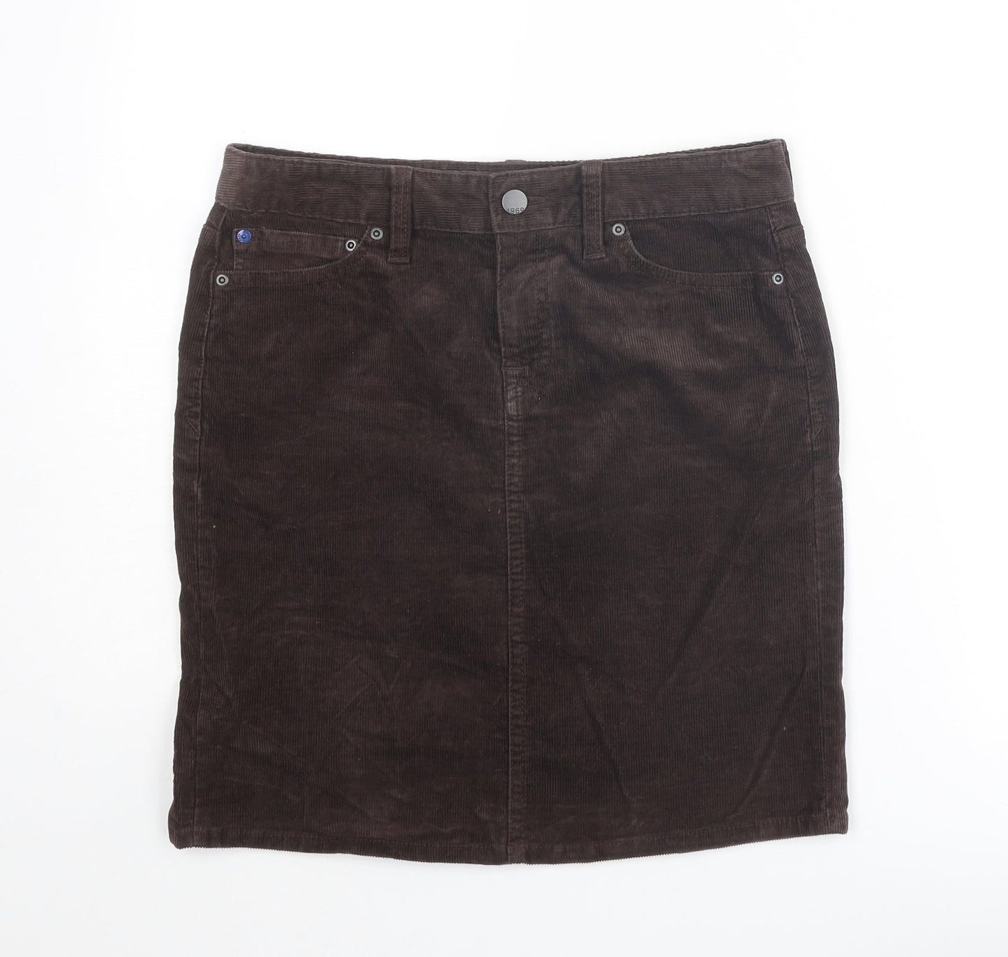 Gap Womens Brown Cotton A-Line Skirt Size 30 in Zip