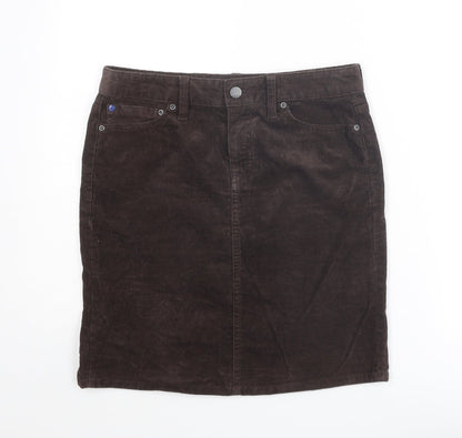 Gap Womens Brown Cotton A-Line Skirt Size 30 in Zip