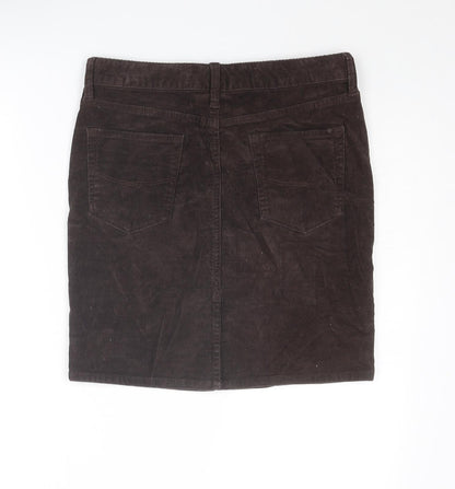 Gap Womens Brown Cotton A-Line Skirt Size 30 in Zip