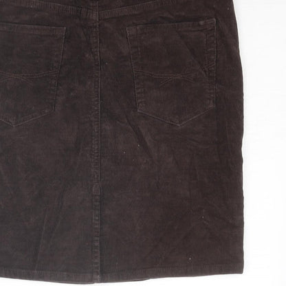 Gap Womens Brown Cotton A-Line Skirt Size 30 in Zip