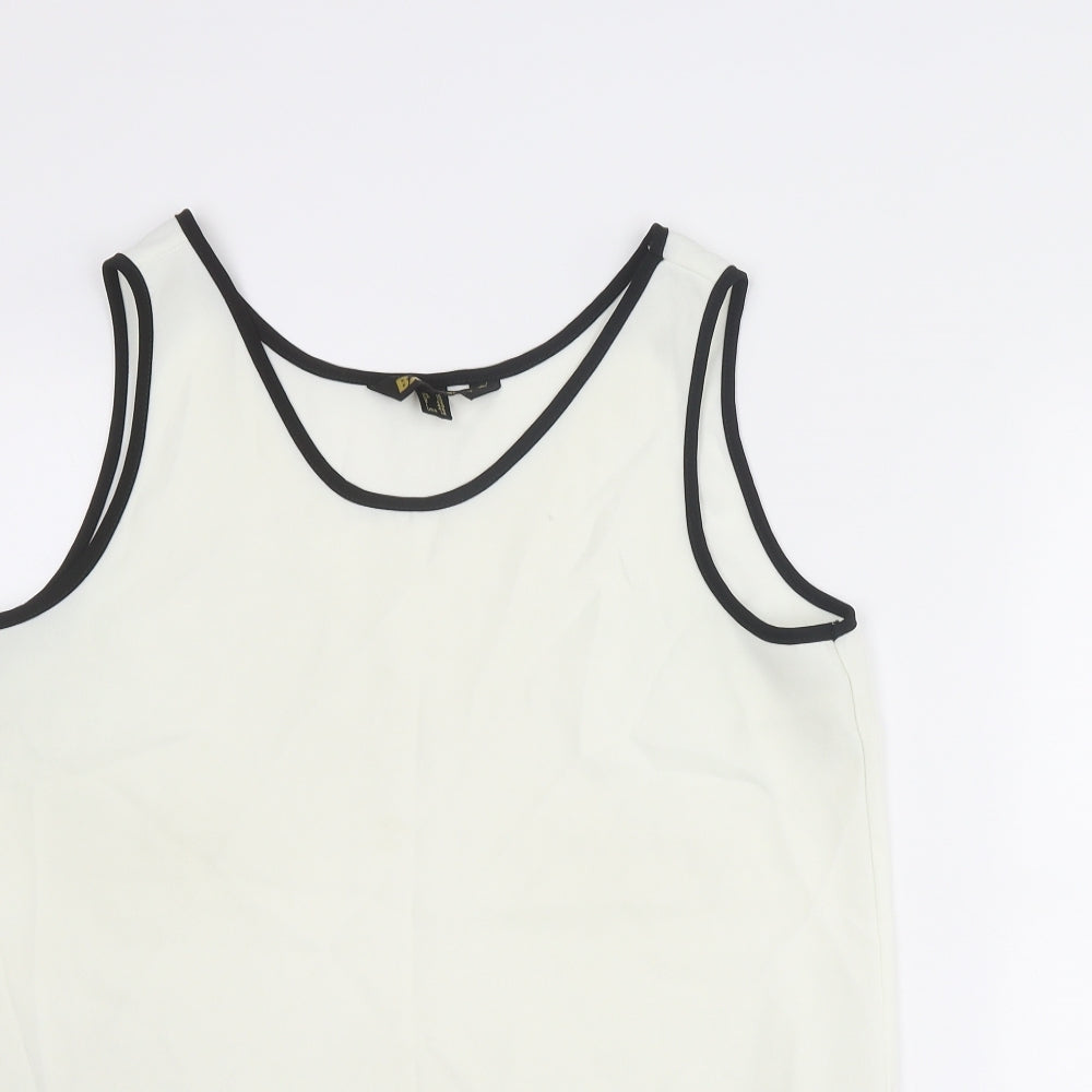 Womens UK Size 16 BASSINI Ivory Basic Tank
