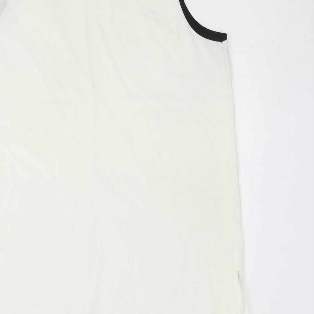 Womens UK Size 16 BASSINI Ivory Basic Tank