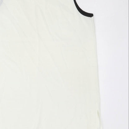 Womens UK Size 16 BASSINI Ivory Basic Tank