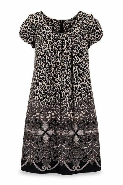 Wallis Womens Multicoloured Geometric Polyester A-Line Size 14 Round Neck Zip