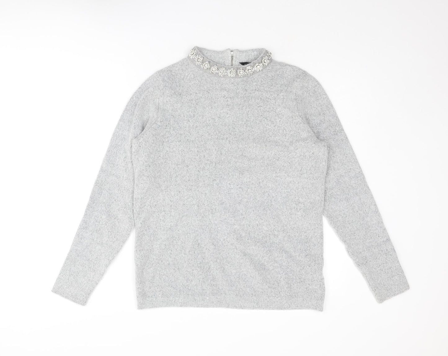 Womens UK Size 12 Dorothy Perkins Grey Pullover Jumper