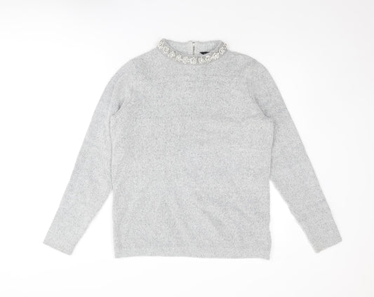 Womens UK Size 12 Dorothy Perkins Grey Pullover Jumper