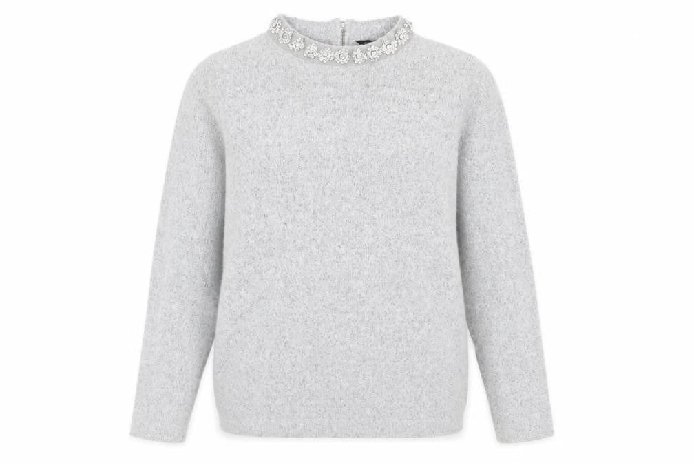 Womens UK Size 12 Dorothy Perkins Grey Pullover Jumper
