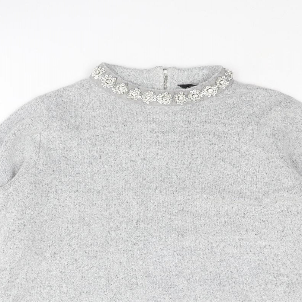 Womens UK Size 12 Dorothy Perkins Grey Pullover Jumper