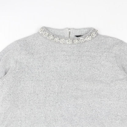 Womens UK Size 12 Dorothy Perkins Grey Pullover Jumper