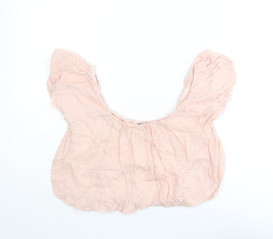 Womens UK Size 6 ASOS Pink Cropped Blouse