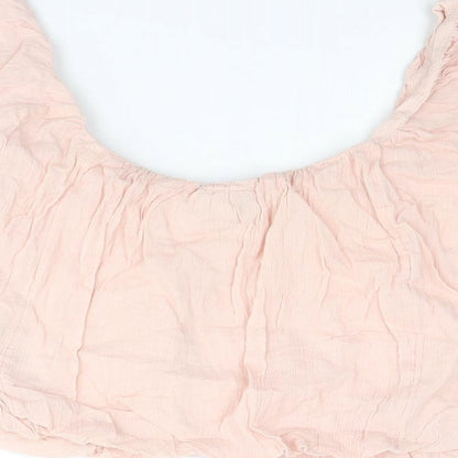 Womens UK Size 6 ASOS Pink Cropped Blouse