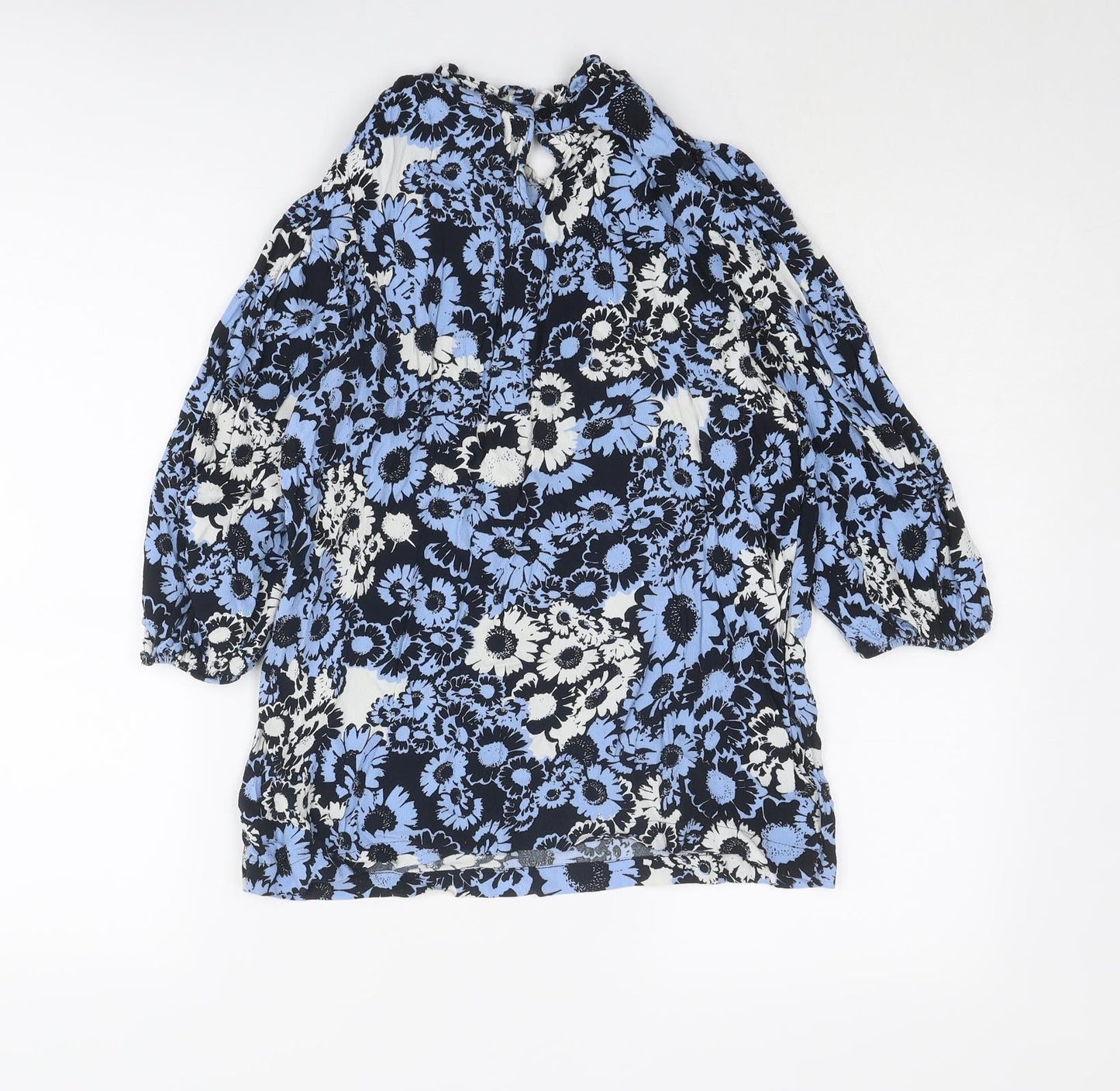Womens UK Size 12 Marks and Spencer Blue Basic Blouse