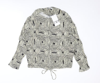 Womens UK Size S Zara Ivory Basic Blouse