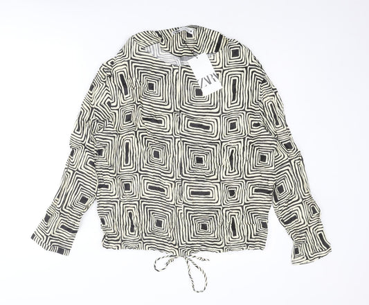 Womens UK Size S Zara Ivory Basic Blouse