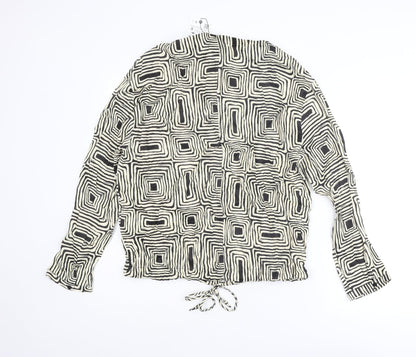 Womens UK Size S Zara Ivory Basic Blouse