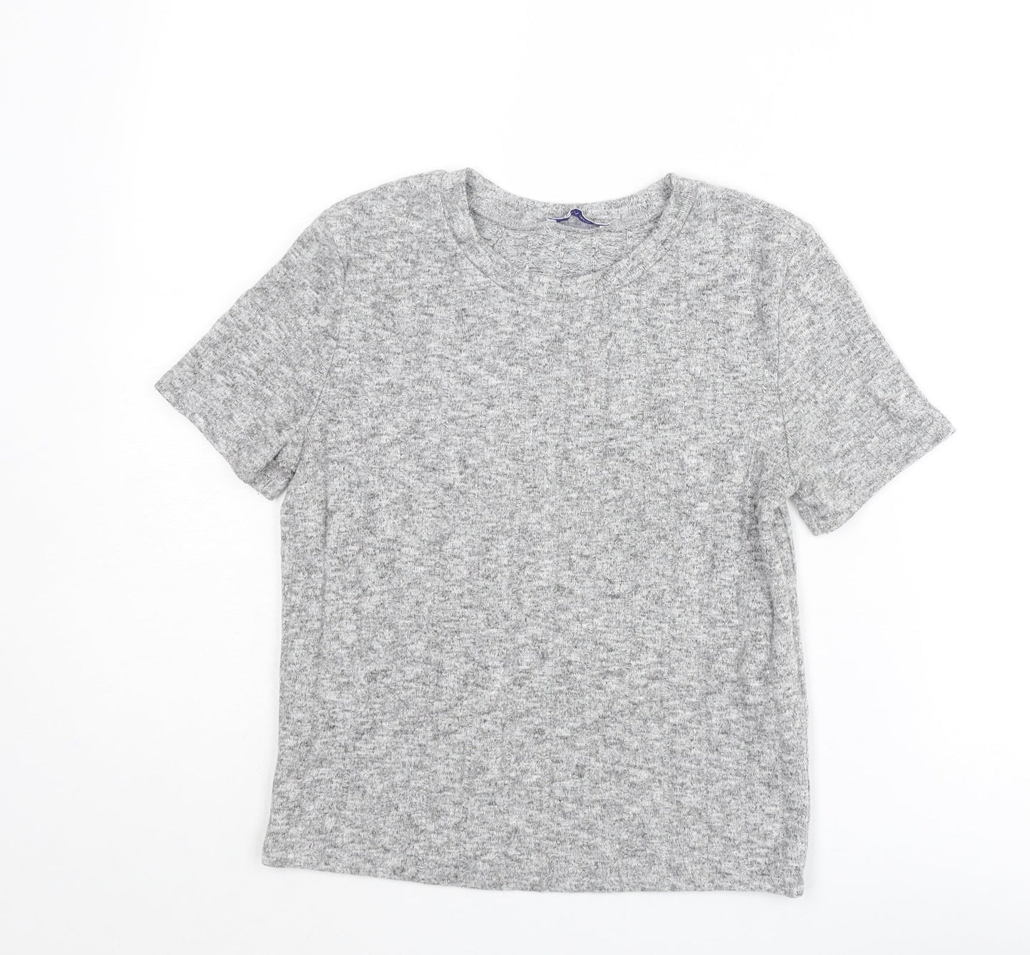 Womens UK Size S Zara Grey Basic T-Shirt