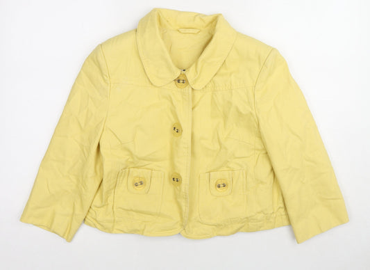 New Look Womens Yellow Jacket Size 12 Zip