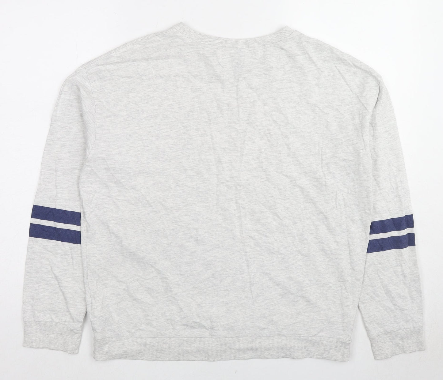 H&M Womens Grey Cotton Pullover Sweatshirt Size L Pullover - Girls Unite