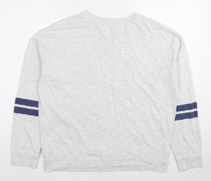 H&M Womens Grey Cotton Pullover Sweatshirt Size L Pullover - Girls Unite