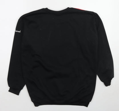 Vandanel Boys Black Colourblock Polyester Pullover Sweatshirt Size 10-11 Years Pullover - Age 10-12Years