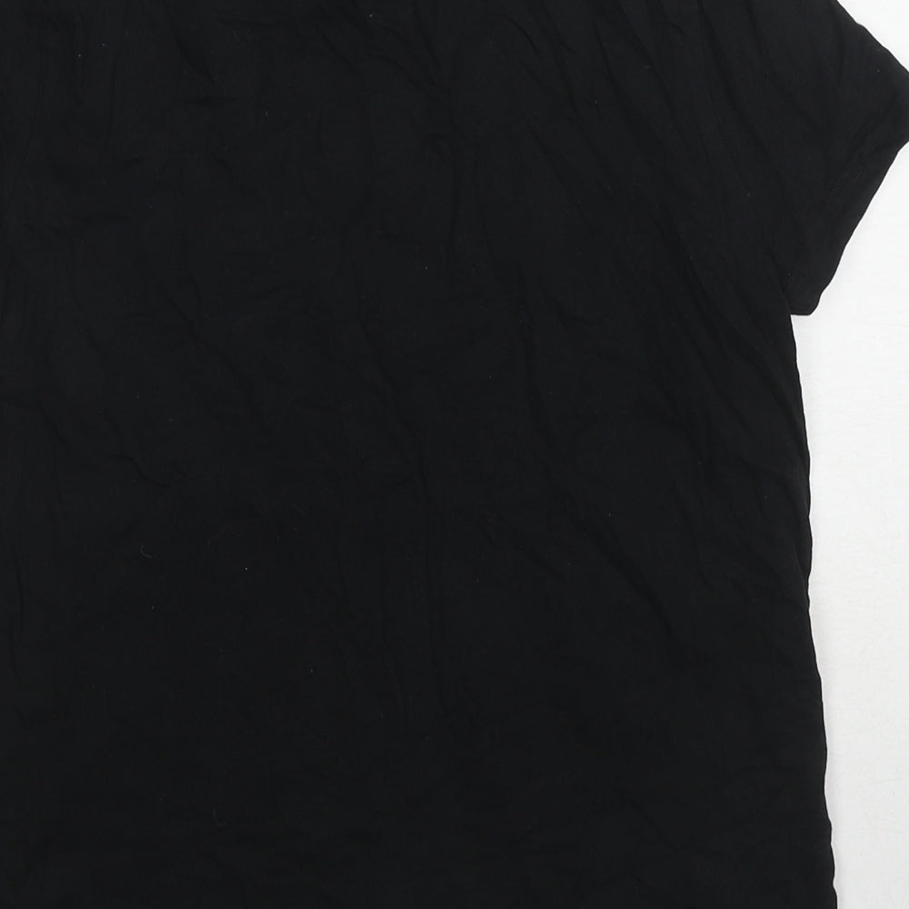 Womens UK Size 6 Disney Black Basic T-Shirt