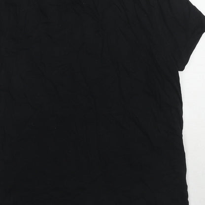 Womens UK Size 6 Disney Black Basic T-Shirt