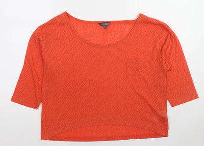 Womens UK Size 12 Marks and Spencer Red Basic T-Shirt