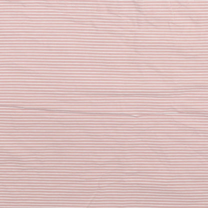Love Leggings Womens Pink Striped Cotton Basic T-Shirt Size 8 Crew Neck